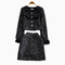 Sequined Cardigan&Skirt Elegant 2Pcs