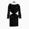 Slant Neckline Waist-slimming Knitted Dress