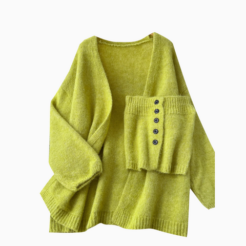 Tank Top&Loose-fit Cardigan 2Pcs