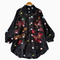 Drilling Butterfly Flock Black Shirt