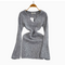 V-neck Flared Sleeve Knitted Dress