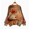 Oversized Round Collar Floral Sweater