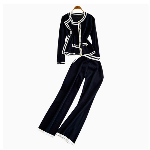 Cardigan&Vest&Trousers Knitted 3Pcs