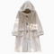 Thermal Cow-horn Button Hooded Coat