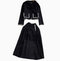 Bow Blazer&Pleated Half-body Skirt 2Pcs