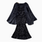 Sequined Black Dress&Furry Shawl 2Pcs