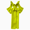 V-neck 3D Ruffled Green Dress