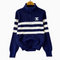 Lapeled Stripe Embroidered Pullover Knitwear