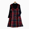 Red Plaid Vest Dress with Sweater 2Pcs