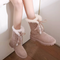 Cute Pink Lace-up Suede Snow Boots