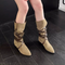 Niche Lace-up Khaki Rider Boots