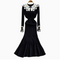 Niche Doll Collar Knitted Black Dress