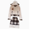 Cutie Bear Hoodie & Plaid Skirt 2Pcs