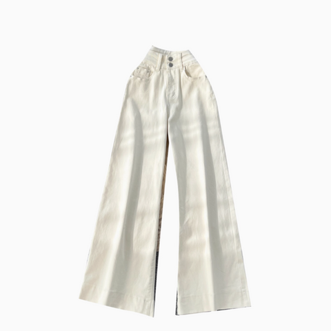 Korean Style High-waist Denim Trousers