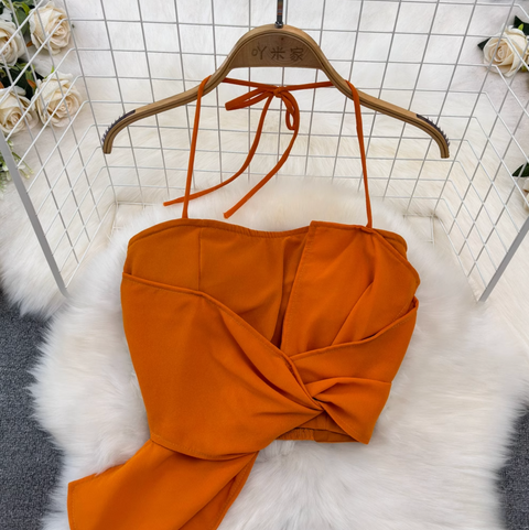 Camisole & Tie-dye Skirt Vacation 2Pcs