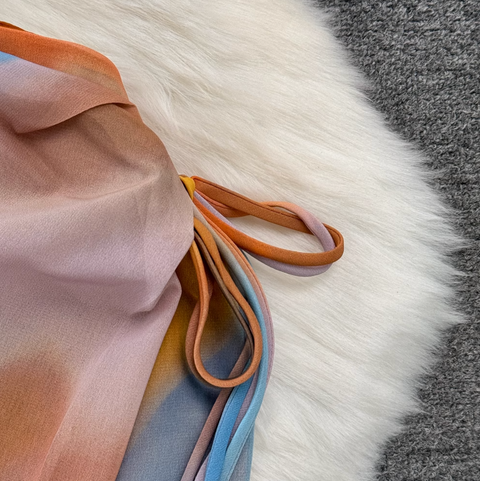 Camisole & Tie-dye Skirt Vacation 2Pcs