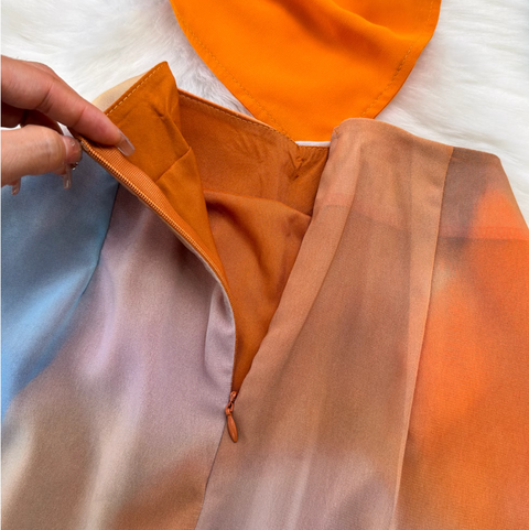 Camisole & Tie-dye Skirt Vacation 2Pcs