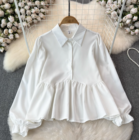 Denim Camisole & White Shirt 2Pcs