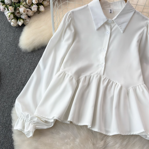 Denim Camisole & White Shirt 2Pcs