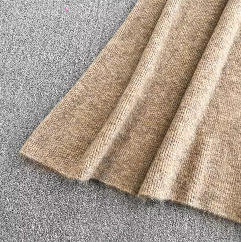 Faux Two-pieces Cardigan & Skirt 2Pcs