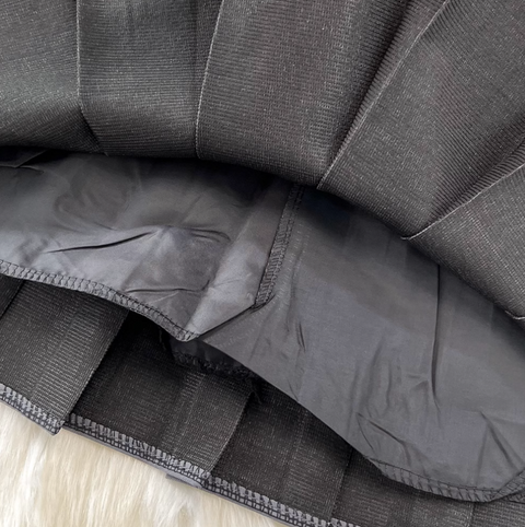 V-neck Cardigan & Pleated Skirt 2Pcs