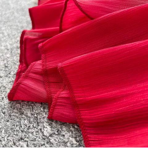 V-neck Rhinestone Studded Courtly Dress