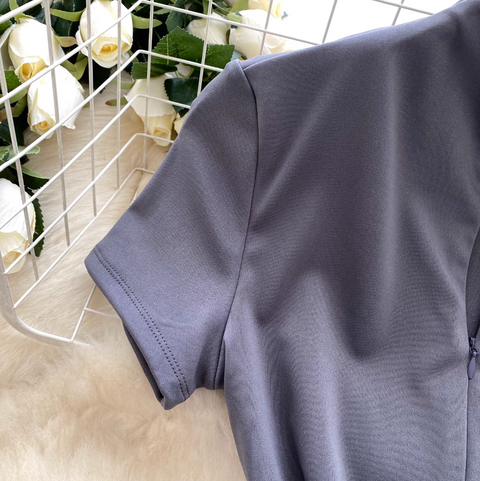 Elastic Turtleneck Zipped Yoga Romper
