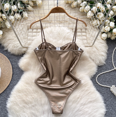 Sexy Sequined Metalized Fabrication Jumpsuit