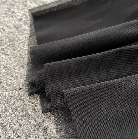 Off-shoulder Black Dress with Ribbon