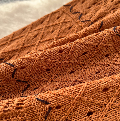 Crochet Cardigan & Half-body Skirt 2Pcs