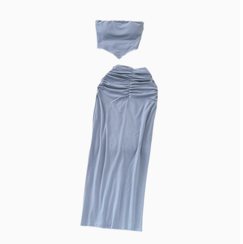 Padded Tank Top & Slim Skirt 2Pcs