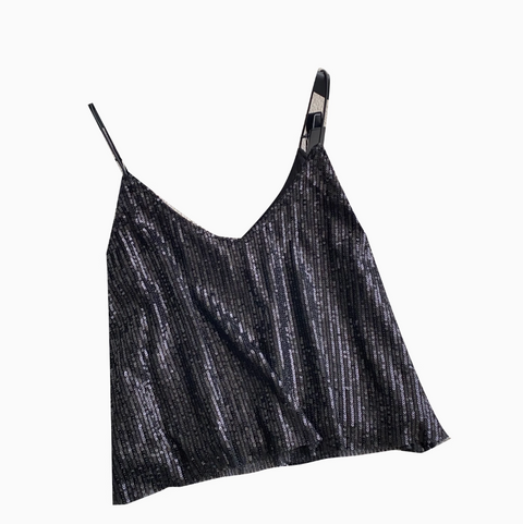 Chic Sequined Lace Patchwork Camisole