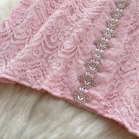 Courtly Puffy Sleeve Crochet Shirt