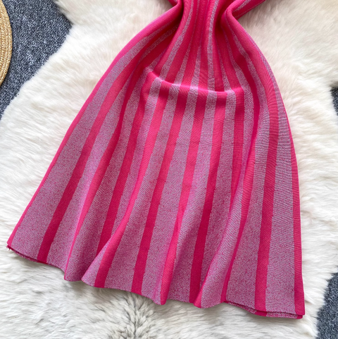 Square Neckline Glossy Slip Dress