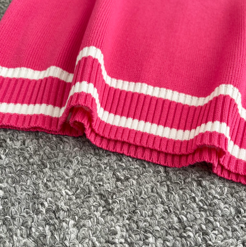 Simple Design Lapeled Knitted Vest
