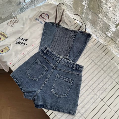 Denim Camisole & Skirt Chic 2Pcs