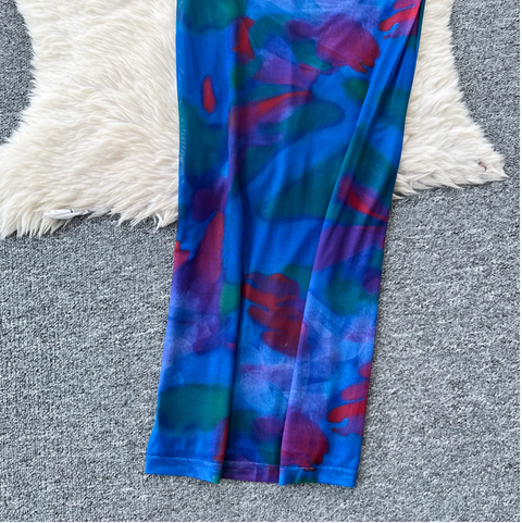 Tie-dye Halter Camisole & Skirt 2Pcs