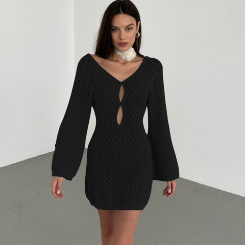 Hollowed Bikini Outwear Short Dress