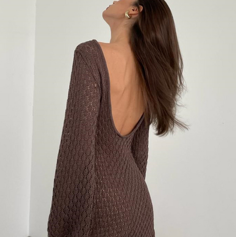 Hollowed Bikini Outwear Short Dress