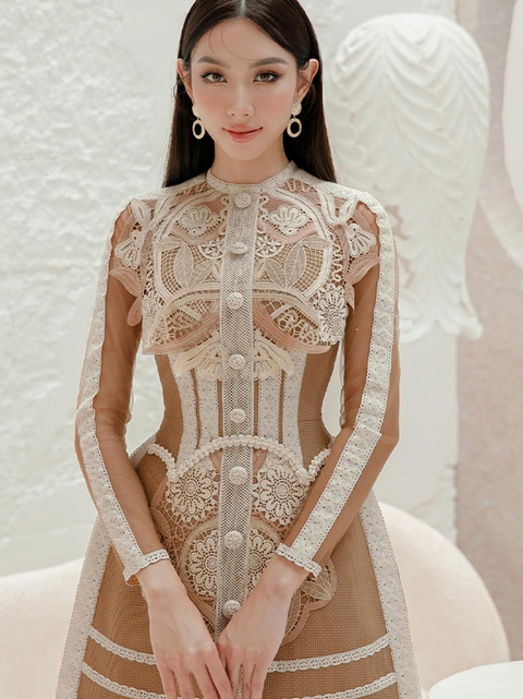 Water-soluble Embroidery Lace Dress