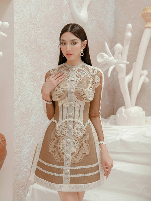 Water-soluble Embroidery Lace Dress