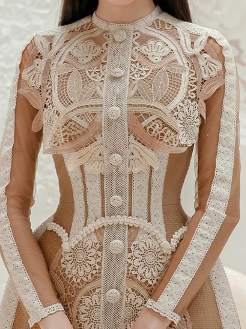 Water-soluble Embroidery Lace Dress