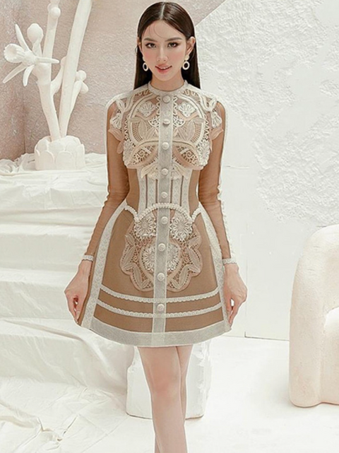 Water-soluble Embroidery Lace Dress