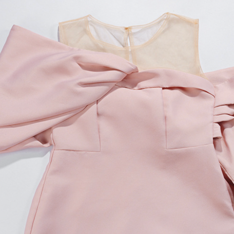 Niche Bow-tie Off-shoulder Dress