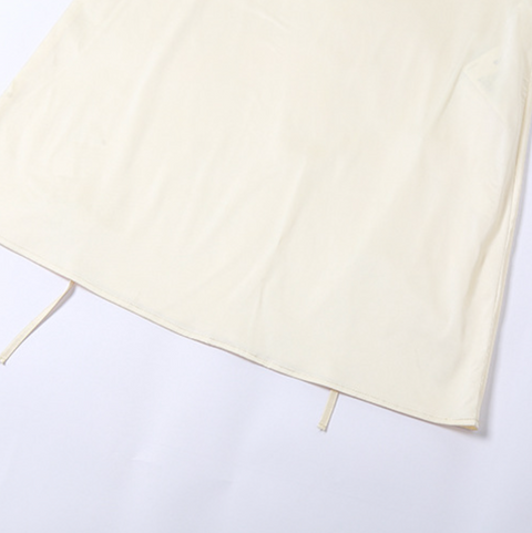 Irregular Design Backless Apricot Dress