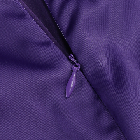 Backless Purple Party Dress with Ribbon