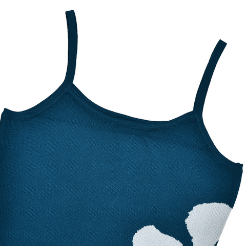 Sexy Printed Backless Slip Dress