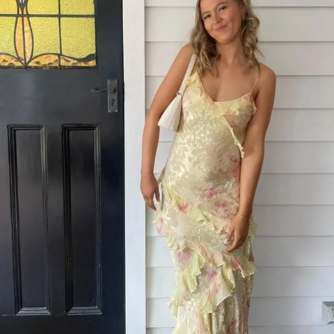 Sweetie Tie-dye Ruffled Slip Dress