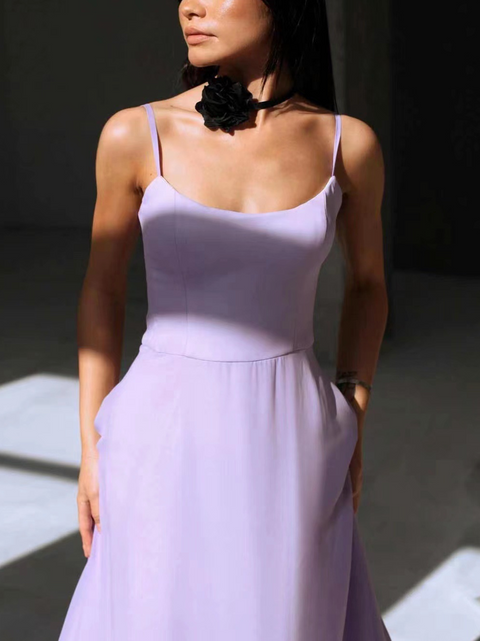 Ruffled Hem A-line Slip Dress
