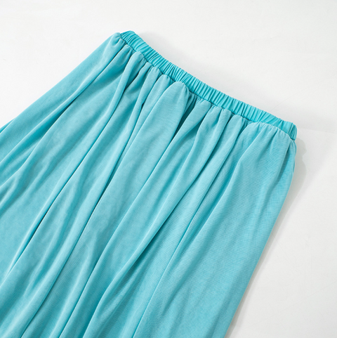 Irregular Design Cape Top & Skirt 2Pcs